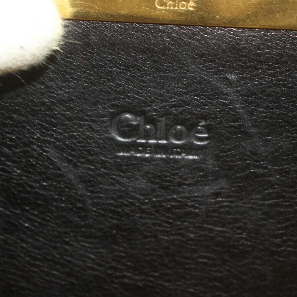 Auth Chloe Kisslock Hand Bag Leather #15463C90 - Picture 7 of 9